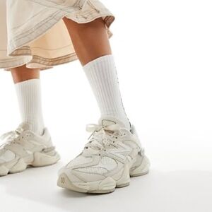 New Balance Beige 9060 Exclusive Ribbon Laces Size 6